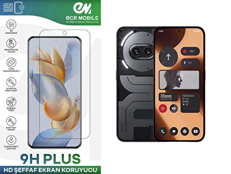 Nothing Phone 2a Plus Ekran Koruyucu 9H Esnek Nano Cam Tam Uyumlu Şeffaf