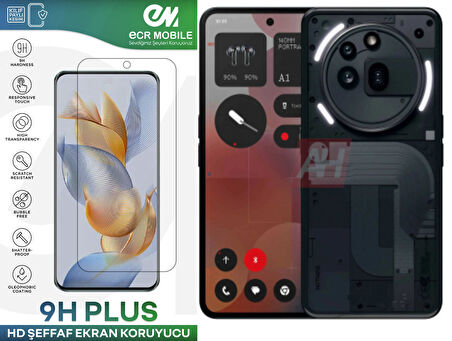 Nothing Phone 3A Pro Ekran Koruyucu 9H Esnek Nano Cam Tam Uyumlu Şeffaf