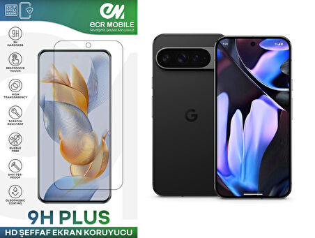 Google Pixel 9 Pro XL ile Uyumlu Ekran Koruyucu 9H Esnek Nano Cam Şeffaf