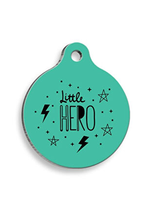 Little Hero Yuvarlak Kedi ve Köpek Künyesi Medium 3 cm
