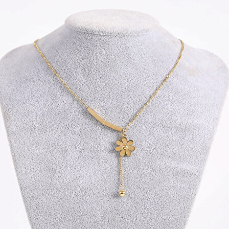 Papatya Lüks Çelik Kolye