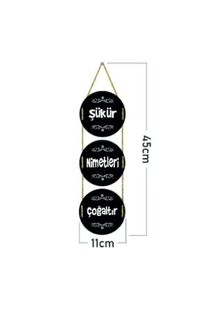 Şükür Nimetleri Çoğaltır Duvar Süsü Dekoratif Ahşap Duvar Süsü