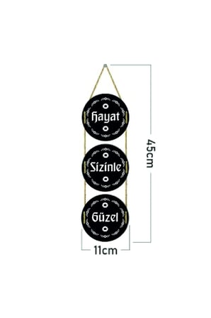 Hayat Sizinle Güzel Duvar Süsü Dekoratif Ahşap Duvar Süsü