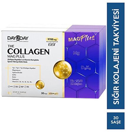 Day2Day Collagen Mag Plus Çilek Karpuz Aromalı 30 Saşe