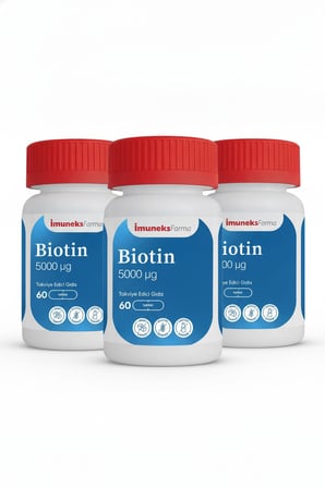 İmuneks Farma Biotin 5000 mcg 60 Tablet 3’lü Set