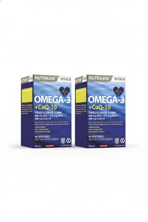 Nutraxin Omega-3 + CoQ10 60 Yumuşak Kapsül 2’li Set