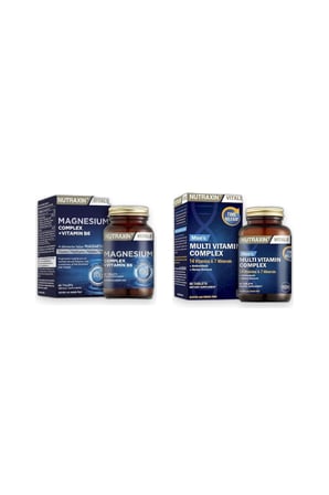 Nutraxin Magnezyum Complex 60 Tablet ve Nutraxin Men’s Multi Vitamin Complex 60 Tablet 2’li Set