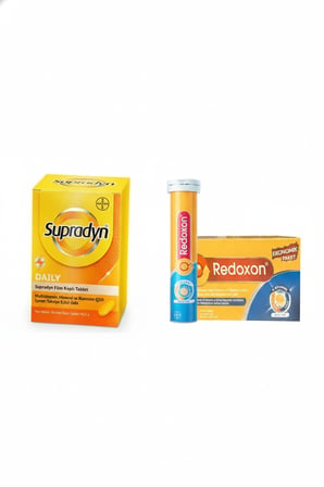 Supradyn Koenzim Q10 Multivitamin ve Redoxon 3'lü Etki 30 Efervesan Tablet 2’li Set