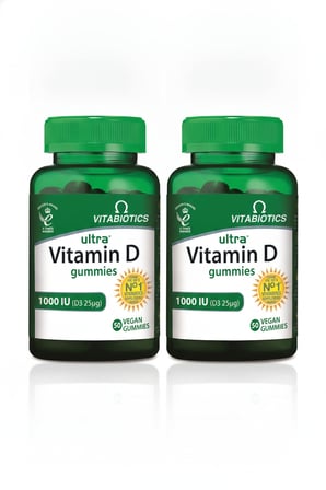 Vitabiotics Ultra Vitamin D Gummies 1000IU 50 Vegan Gummies 2’li Set