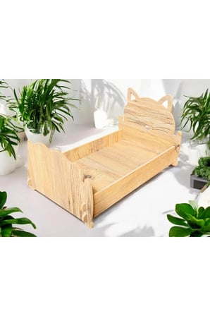 Cella Baza 30X50 Kedi̇ Yataği Şik Mi̇Nderi̇ İ̇Le Beraber