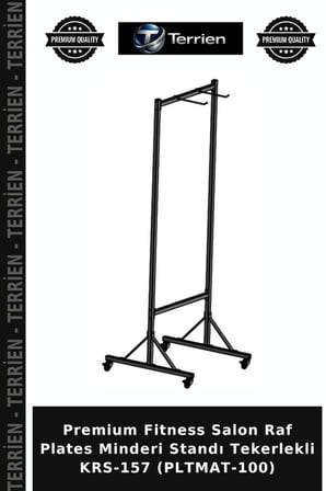 Premium Fitness Salon Raf Plates Minderi Standı Tekerlekli KRS-157 (PLTMAT-100)