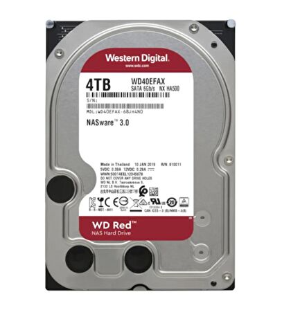 WD 4TB Red 3.5" 256MB 5400Rpm Sata3 WD40EFAX