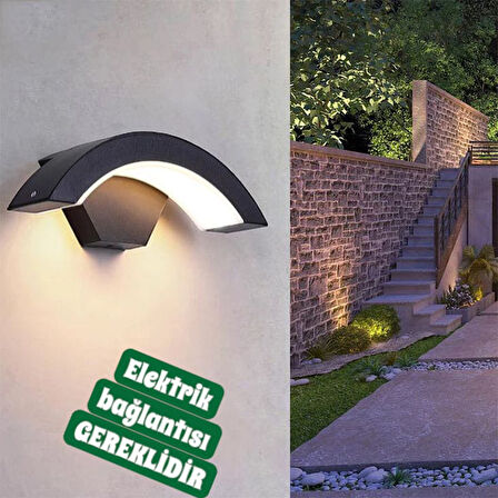 Elektrikle Çalışır 24 Watt Beyaz Işık İç ve Dış Mekan Led Duvar Aplik Bahçe Kapı Girişi Armatür