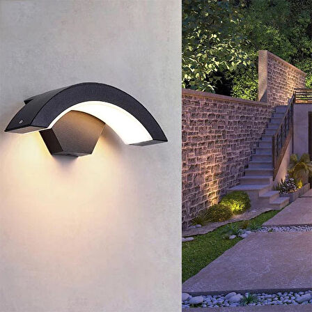 Elektrikle Çalışır 24 Watt Beyaz Işık İç ve Dış Mekan Led Duvar Aplik Bahçe Kapı Girişi Armatür
