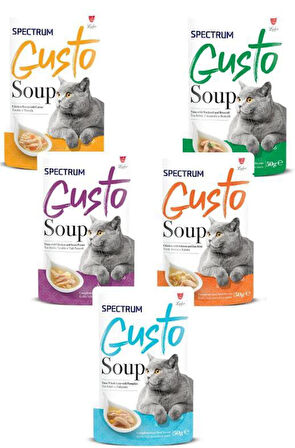 Spectrum Gusto 5 Farklı Çeşit Kedi Çorbası