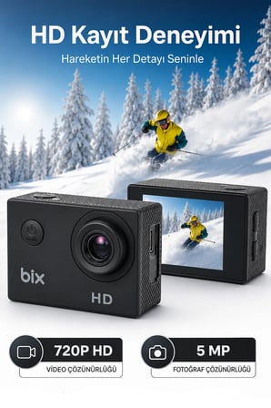 Mini Aksiyon Kamerası Seti HD 720P Bisiklet Motosiklet Kask Kamerası Webcam Özellikli