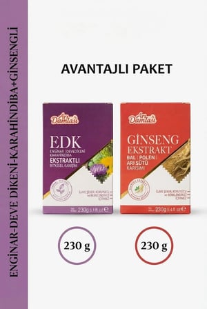 Arı Damlası 2'li Macun Setleri –Enginar-Deve Dikenei-Karahindiba Ekstraktlı-Ginseng İçerikli Macun