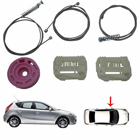 Hyundai i30 MK1 2007-2011 İle Uyumlu Ön Sol Cam Krikosu Tamir Seti 