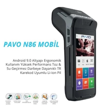 Pavo N86 Mobil Android Pos Terminali