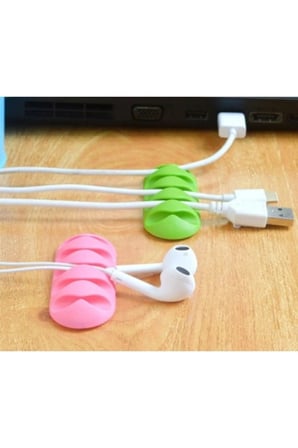 15 Adet Kablo Tutucu – 5 Kanallı, Yapıştırmalı Kablo Organizer, Masaüstü Düzenleyici, Cable Holder, Cable Organizer, Karışık Renk