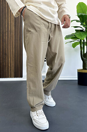 Erkek Baggy Kalıp Pantolon Kahverengi Edw130