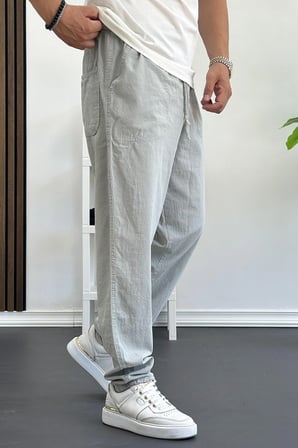 Erkek Baggy Kalıp Pantolon Gri Edw130