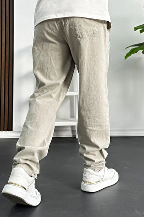 Erkek Baggy Kalıp Pantolon Bej Edw130