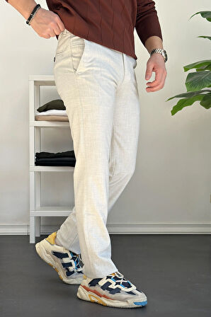 Erkek Pamuklu Kumaş Regular Pantolon Gri Edw226