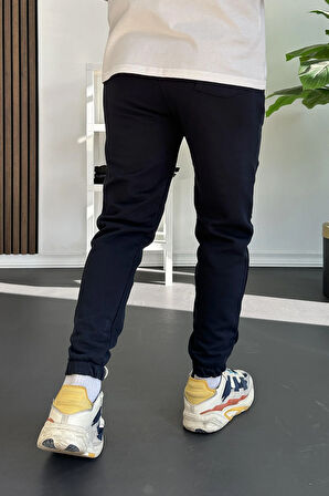 Erkek Fit Kesim Eşofman Altı Lacivert Edw229