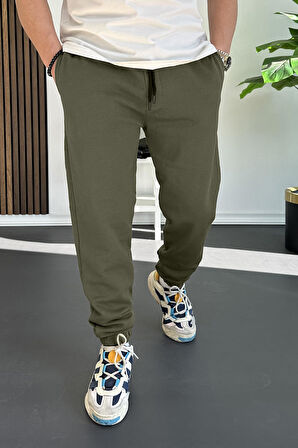 Erkek Fit Kesim Eşofman Altı Yeşil Edw229