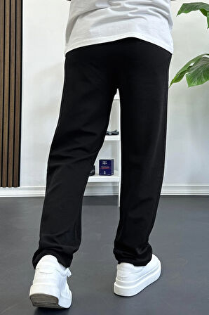 Erkek Rahat Kalıp Pileli Pantolon Siyah Edw402