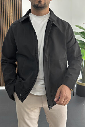 Erkek Normal Kalıp Mevsimlik Ceket Siyah Edw413