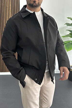 Erkek Normal Kalıp Mevsimlik Ceket Siyah Edw413