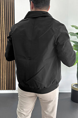 Erkek Normal Kalıp Mevsimlik Ceket Siyah Edw413