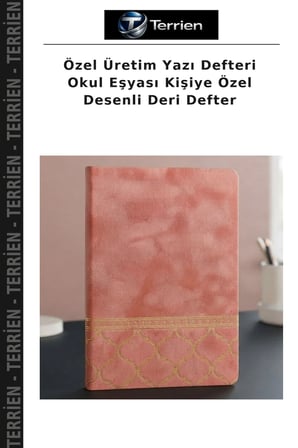 Özel Üretim Yazı Defteri Okul Eşyası Kişiye Özel Desenli Deri Defter