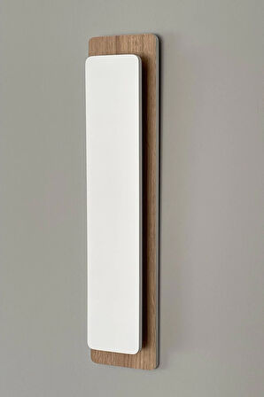 Ahşap Pilli Aplik Duvar Aydınlatması (AÇIKMEŞE- BEYAZ)-günışığı 1 Adet