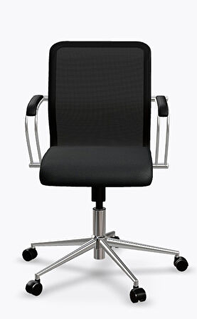 Ergolife Sit 8 Ofis Koltuğu | Tekerlekli, Yükseklik Ayarlı, Siyah, Bilgisayar Sandalyesi-ED.55.1.2A2