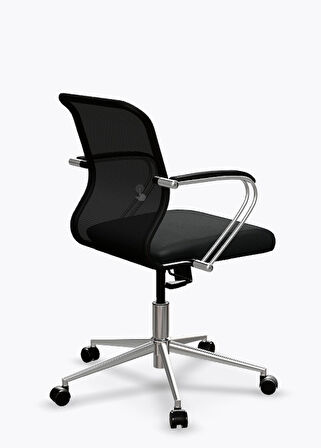 Ergolife Sit 8 Ofis Koltuğu | Tekerlekli, Yükseklik Ayarlı, Siyah, Bilgisayar Sandalyesi-ED.55.1.2A2