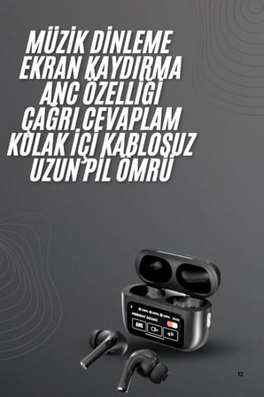 Yeni Nesil Pro Ekranlı Bluetooth Kulaklık 5.0 Bluetooth Yeni Nesil