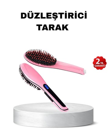 Dijital Ekranlı Seramik Saç Düzleştirici Tarak – 5 Kademeli Isı Ayarı İyon 
