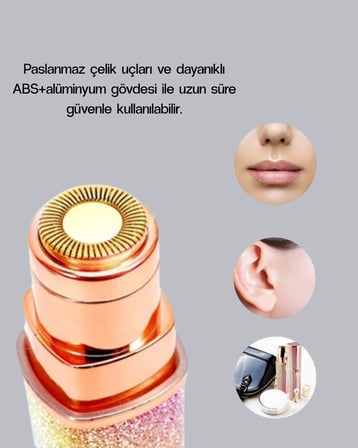 Mini Yüz ve Kaş Epilatörü – 8000 RPM Güçlü Motor ve Paslanmaz Çelik Başl?