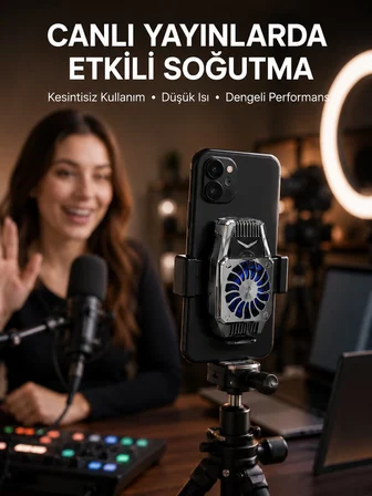 Telefon Soğutucu Fan Güçlü Hava Akışı ile Etkili Soğutma