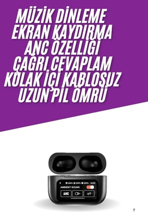 2025 Model Bluetooth Kulaklık Dokunmatik Ekran Yüksek Ses Kalitesi Yeni Nesil