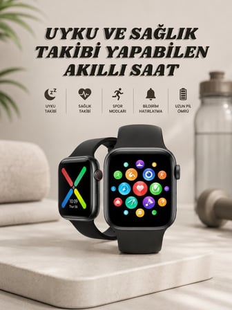 Akıllı Saat Wireless Şarj Yüksek Çözünürlüklü Müzik Dinleme Sesli Cevapla