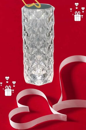 Sevgililer Günü İçin Hediye Kristal Lamba Sevgiliye Hediye USB Şarjlı Gece Lam