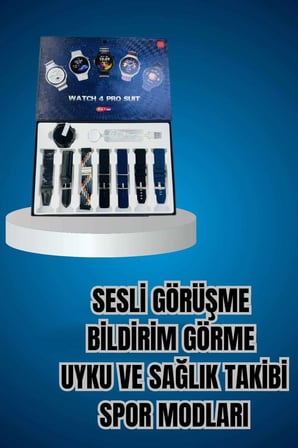 Ucuz Kaliteli Yeni Nesil 7 Kordonlu Akıllı Saat ve Kablosuz Bluetooth Kulaklık AN