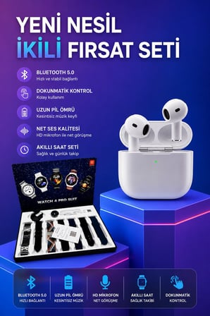 3.Nesil TWS Bluetooth Kulaklık Bluetooth Bağlantılı Akıllı Saat Amoled Ekran P