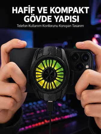 Telefon ve Tablet Uyumlu Manyetik Mobil Soğutucu Fan