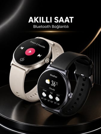 Akıllı Saat Sesli Görüşme Bluetooth Bağlantılı 3 Kordonlu