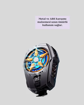 Yarı İletken Telefon Soğutucu Dijital Ekranlı Oyuncu Telefon Fanı